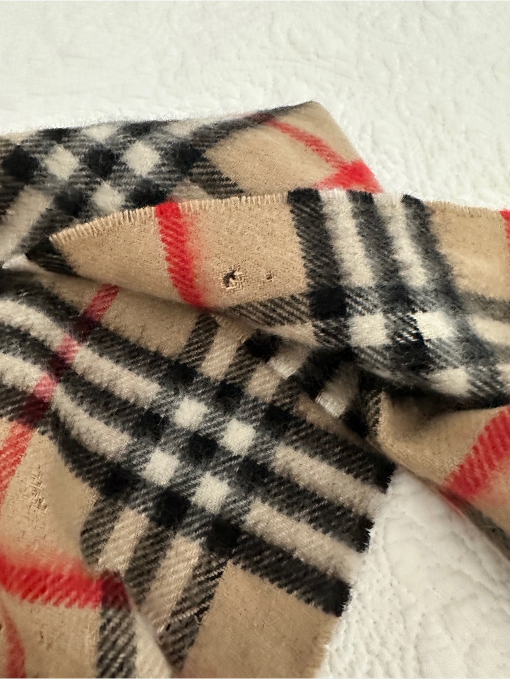 Burberry Nova Tan Plaid Cashmere Scarf 8”x50” - Picture 8 of 12